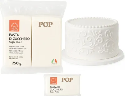 Produktbild von Zuckerpaste Pasta Di Zucchero Pop Bianco Candido 250 x 2 g - Modecor