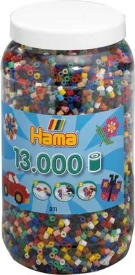 Image de Hama Midi Perles de fer en pot - Mélange (067), 13 000pcs.