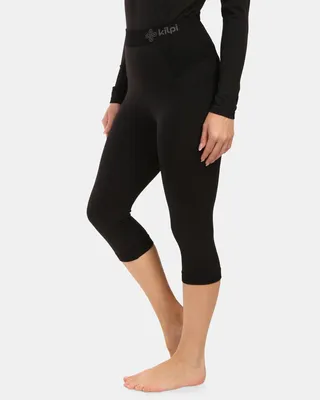 Produktbild von Nahtlose Damen-3/4-Thermohose Kilpi LINE-W, SCHWARZ, Größe 44