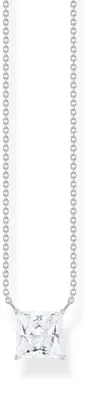 Produktbild von Thomas Sabo Kette Mit Quadr. Stein Länge 45 Cm Weiß Silber KE2212-051-14-L45V