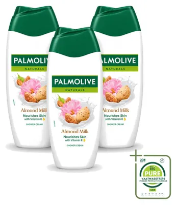 Produktbild von 3 x Palmolive Douchegel Almond Milk - 250 ml - Großpackung - 3 Stücke
