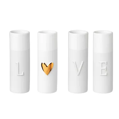 Image de Räder Love Minivasen Set 4 Stk. D.3,5cm, H.9cm