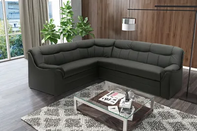 Produktbild von DOMO Collection Ecksofa Berlin FK, Sofa in L-Form mit Schlaffunktion und Federkernpolsterung, Polsterecke, 250 x 205 x 89 cm (BxTxH), schwarz