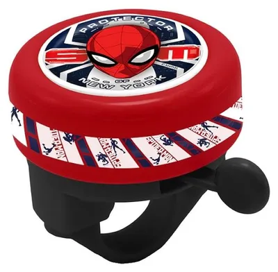 Zdjęcie produktu dla DZWONEK DO ROWERU DISNEY MARVEL SPIDER-MAN czerwony DZWONEK ROWEROWY
