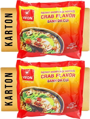 Produktbild von Vifon Banh Da Cua Instant Reisnudeln Krabbengeschmack 60x60g