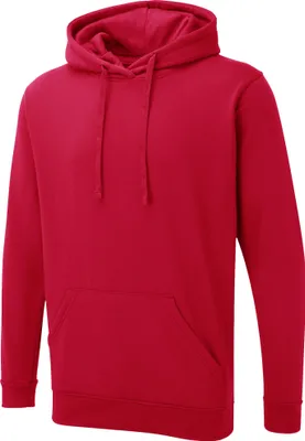 Produktbild von Uneek UX Hoodie UX4 Kapuzensweatshirt Herren Damen Basic Pullover rot 2XL
