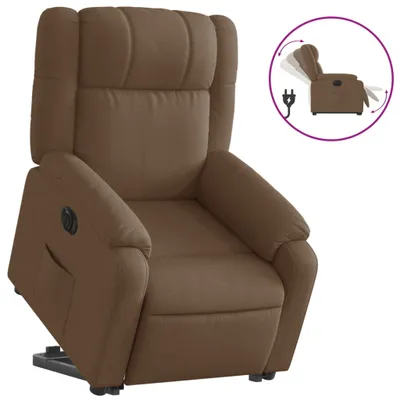 Produktbild von vidaXL Relaxsessel mit Aufstehhilfe Elektrisch Braun Stoff