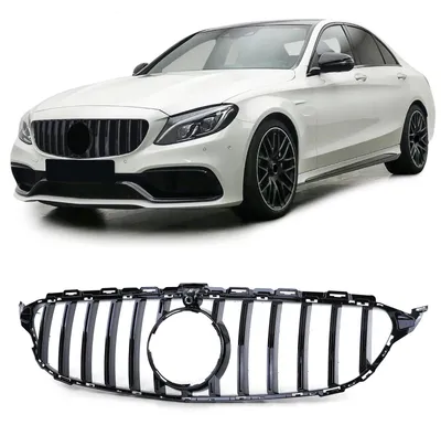 Produktbild von Sportgrill Frontgrill schwarz glanz für Mercedes-Benz C-Klasse W205 ab 2014