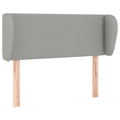 Image de vidaXL Tête de lit avec oreilles gris clair 83x23x78/88 cm Tissu