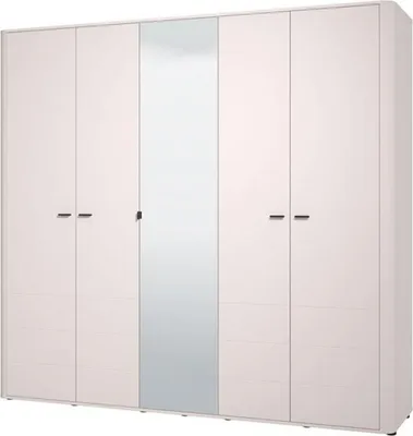 Image de Orsogna - Grande Penderie 225x211h cm Blanc Crème, 6 Étagères