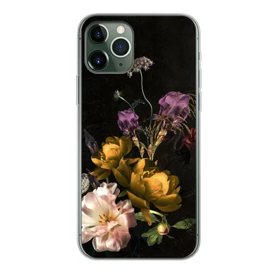 Produktbild von MuchoWow® Handyhülle Schutzhülle Hülle für iPhone 11 Pro Blumen - Muster - Pflanzen Silikon Softcase Handy Hülle - Handy