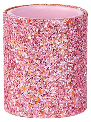 Produktbild von Stiftehalter aus Kunstleder, glitzernd, Make-up-Pinselhalter, dekorativer Schreibtisch-Organizer