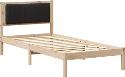 Obrázek produktu pro vidaXL Rám postele s čalouněným čelem černý 90 x 200 cm