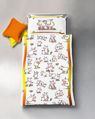 Produktbild von Fleuresse Renforcé Kinderbettwäsche 100x135 + 40x60 cm Schaf 143601-01