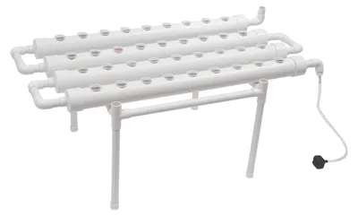 Image de Système de culture hydroponique - Support de culture vertical - 36 emplacements - À un étage - Système de tubes en PVC-U - Pour les légumes-feuilles - Blanc