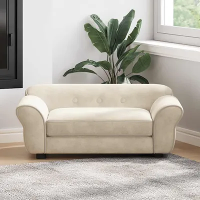 Obrázek produktu pro vidaXL Hundesofa Creme 72x45x30 cm Plüsch
