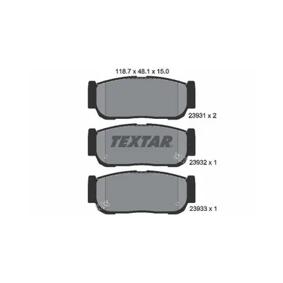 Produktbild von Textar Bremsbeläge hinten für Kia Sorento 1 Ssangyong Kyron Rexton Rodius Stavic