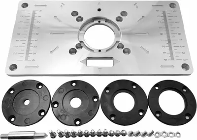 Obrázek produktu pro Stolová deska z hliníkové slitiny se 4 kroužky pro pracovní stoly, 235 mm x 120 mm x 8 mm