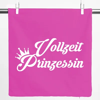 Produktbild von Huuraa Kissenbezug Vollzeit Prinzessin Krone 40x40cm Fuchsia Baumwolle Dekokissenbezug Geschenkidee