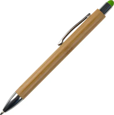 Produktbild von Touchpen Holz-Kugelschreiber / Stylusfarbe: grün