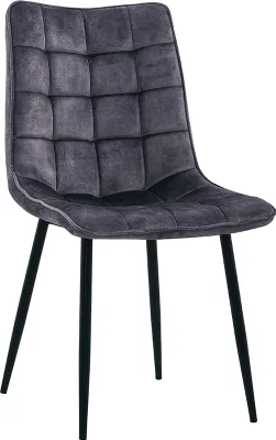 Produktbild von KAWOLA Stuhl CLARA Esszimmerstuhl Velvet anthrazit
