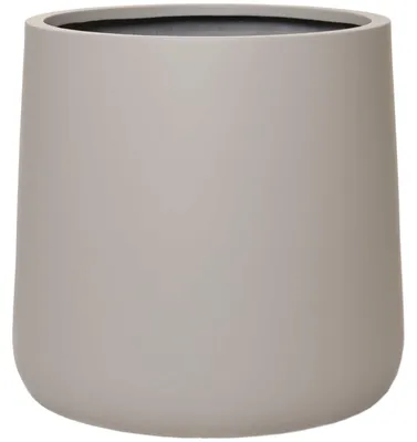 Produktbild von VIVANNO Blumentopf Fiberglas VEKRA Rund, Beige matt - 55x50 cm