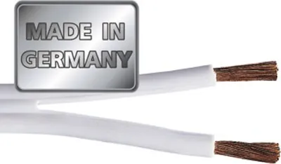 Produktbild von Hama Audiokabel für Audiogerät, Lautsprecher - 1 m Blanker Draht - Blanker Draht - Weiß