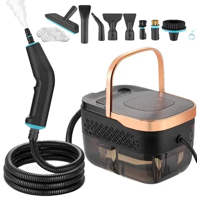 Immagine prodotto di Pulitore a vapore, tecnologia ad alta pressione, oltre 10 accessori, nero, 220 V, UE