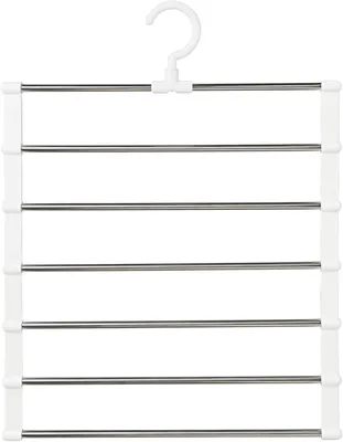 Produktbild von Hosenhalter – Set mit 3 Stück – 6 Etagen – Zusammenklappbar – Edelstahl