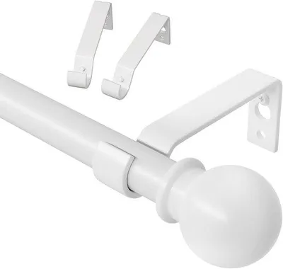 Immagine prodotto di Asta per tende regolabile in metallo, 80-122 cm, bianca