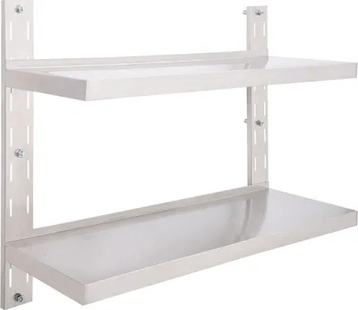 Zdjęcie produktu dla 2-Poziomowa Półka Wisząca, Stal Nierdzewna, 100 X 30 Cm Lumarko!
