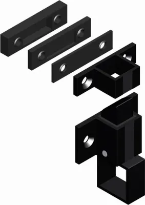 Produktbild von Schnäpper + Schließblech CROISSE DS - schwarz - 6402