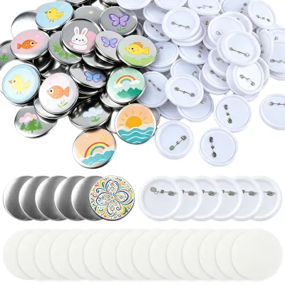 Zdjęcie produktu dla 100 sztuk guzików do projektów DIY, średnica 58 mm