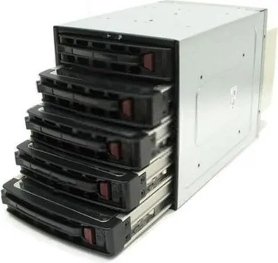 Produktbild von Supermicro CSE-M35TQ SATA Mobile Rack, Black, 3,7 kg, Schwarz