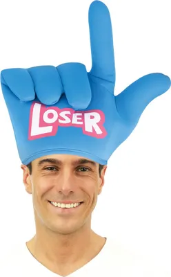 Produktbild von Humorvoller Loser-Hut Kostüm-Accessoire für Erwachsene USA-Party blau