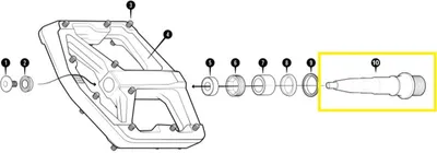 Image de Crankbrothers Pédale Spindle Axe, Stamp V2, droite, niveau 2+3