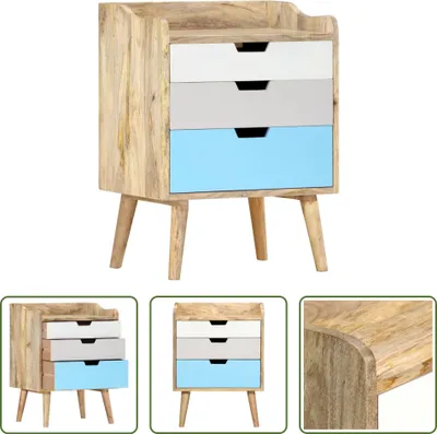 Produktbild von The Living Store Nachttisch 47 x 35 x 63 cm Massivholz Mango