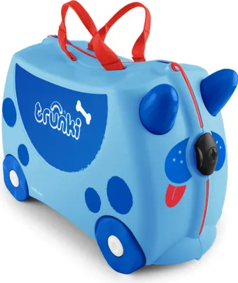Produktbild von Trunki Koffer mit Rollen – Blauer Hund, ab 3 Jahren