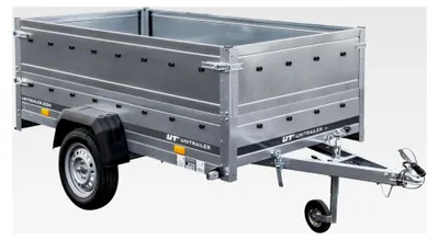Produktbild von Pkw Anhänger Kipper 230x125 mit Stützrad und zusätzlichen Bordwänden, 750 kg