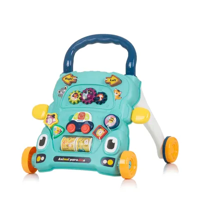 Produktbild von Chipolino Funny Animals Kinderwagen mit Spielwagen & Musik Blau