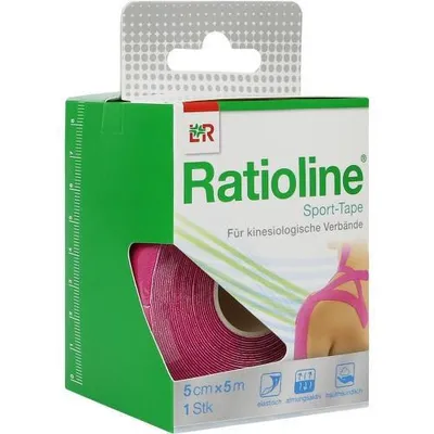 Produktbild von Ratioline Sport-Tape 5 cmx5 m ružová 1 St