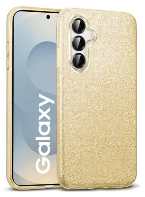 Zdjęcie produktu dla Etui na telefon komórkowy Samsung Galaxy S25 FE brokatowe etui ochronne TPU, złote