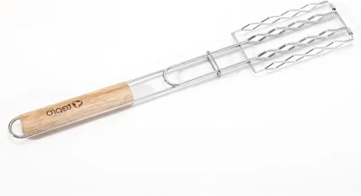 Productafbeelding van Worstspatel - Grill spatel - BBQ Perfectioneren - Voor 4 Worsten - 51 cm - Zilver