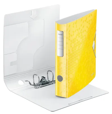 Produktbild von Ordner Active Wow A4 Polyfoam schmal gelb Packung mit 5 Stück