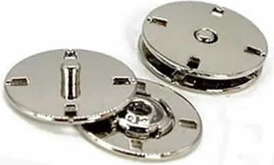 Zdjęcie produktu dla Zatrzaski metalowe / guziki 21 mm Srebrne