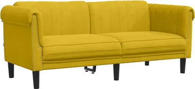 Produktbild von vidaXL Sofa 2-Sitzer Gelb Samt