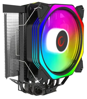Imagen del producto de Disipador de CPU Rampage Octagonc50-Black, compatible con LGA1700/AM5, con ventilador de 120mm, 1800 RPM, ARGB y PWM