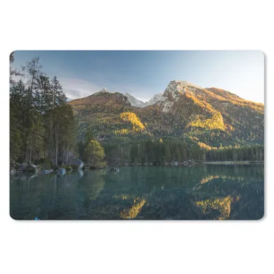 Produktbild von MuchoWow® Mauspad Mousepad Alpen - Berge - Bäume - See 27x18 cm - Mousepads - Maus Mat - Pad - Mausunterlage - Büroartikel - Desk Matten