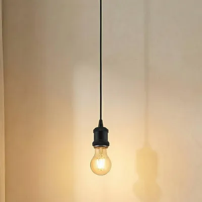 Produktbild von Lindby Pendelleuchte Hattie, Fassung E27, schwarz, Ø 5 cm