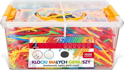 Produktbild von Klocki małych geniuszy małe słomki 1000 elementów 112503
